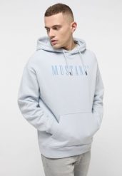 MĘSKA BLUZA MUSTANG Bennet Modern HD Gray Dawn 1013511 4017. Szare bluzy nierozpinane męskie Mustang, m, bez wzorów, bez ramiączek, bez kaptura. Za 139.99 zł.