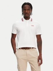 Hunter Polo Noris SS HARM0037242 Biały Regular Fit. Białe koszulki polo męskie Hunter, m, bez wzorów, z bawełny, bez kołnierzyka, bez ramiączek. Za 89.99 zł.