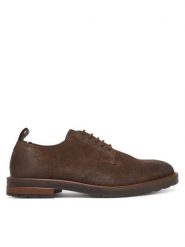 Tommy Hilfiger Półbuty Cleated Derby FM0FM05770 Brązowy. Brązowe codzienne półbuty męskie Tommy Hilfiger, bez wzorów, ze skóry, bez obcasa, bez zapięcia. Za 449.99 zł.