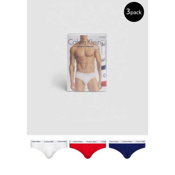 Slipy Mężczyzna CALVIN KLEIN 3 Hip Brief. Czerwone slipki męskie Calvin Klein, m, bez wzorów. Za 170.20 zł.