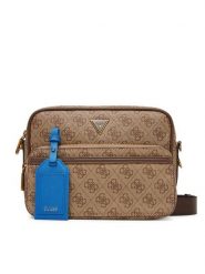 Guess Saszetka HMMILO P5422 Brązowy. Brązowe saszetki męskie Guess, z aplikacjami, ze skóry. Za 289.99 zł.
