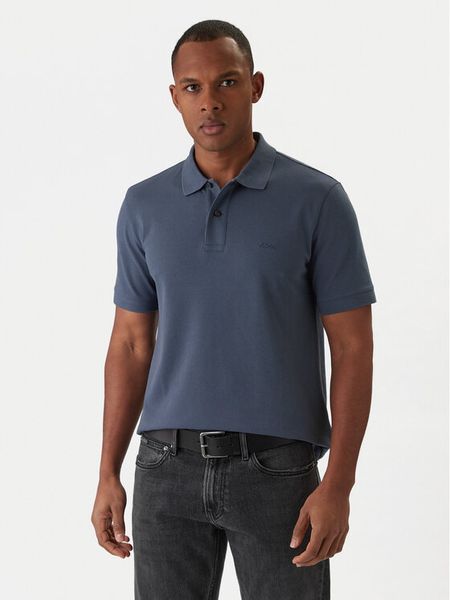BOSS Polo Pallas 50553564 Niebieski Regular Fit. Niebieskie koszulki polo męskie Boss, l, bez wzorów, z bawełny, bez kołnierzyka, bez ramiączek. Za 426.99 zł.