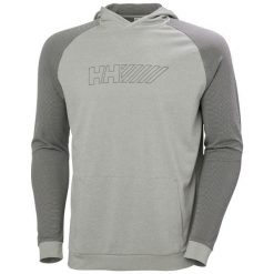 Bluza z kapturem Helly Hansen Lifa Tech Lite. Szare bluzy nierozpinane męskie Helly Hansen, l, bez wzorów, bez ramiączek, z kapturem. Za 355.00 zł.