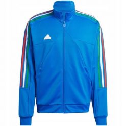 Adidas bluza męska sportowa rozpinana treningowa House of Tiro roz. S. Czerwone bluzy bez kaptura męskie ADIDAS, m, bez wzorów, z bawełny, sportowe, bez ramiączek, bez kaptura. Za 263.00 zł.