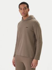 BOSS Bluza Waffle 50535885 Brązowy Regular Fit. Brązowe bluzy nierozpinane męskie Boss, m, bez wzorów, z bawełny, bez ramiączek, bez kaptura. Za 299.99 zł.