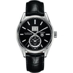 RABAT ZEGAREK TAG HEUER CARRERA WAR5010.FC6266. Czarne zegarki męskie TAG HEUER, ze skóry, szklane. W wyprzedaży za 10,770.00 zł.
