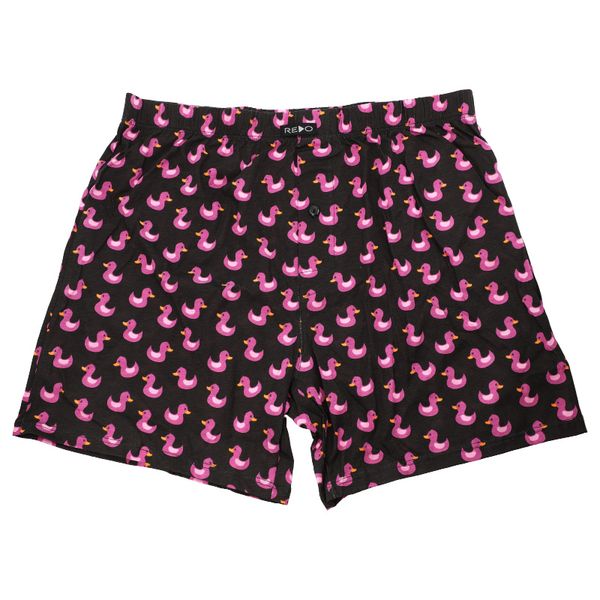 Fioletowe Męskie Bokserki Kaczuszki Redo. Czarne bokserki męskie Redo, m, bez wzorów, z bawełny. Za 29.99 zł.