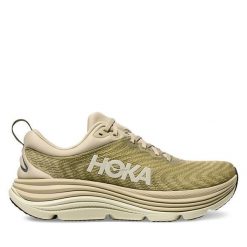 Buty do biegania Hoka. Zielone buty do biegania męskie HOKA, bez wzorów, bez zapięcia, do biegania. Za 599.99 zł.