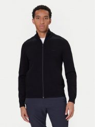 BOSS Kardigan League FZ 50547505 Czarny Regular Fit. Czarne kardigany męskie Boss, m, bez wzorów, z wiskozy, bez ramiączek. Za 709.99 zł.