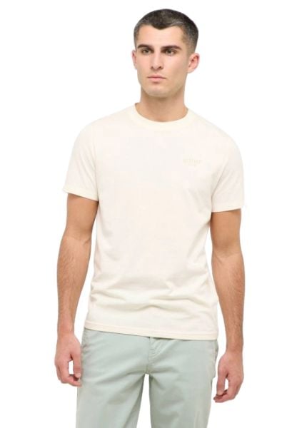 Męski T-Shirt Mustang Style Austin Whisper White 1016481 2013. Białe t-shirty męskie Mustang, m, bez wzorów, bez kołnierzyka, bez ramiączek. Za 79.99 zł.