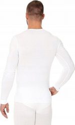 Brubeck LS01120A Koszulka męska z długim rękawem biały COMFORT COTTON S. Białe bielizna termoaktywna męska Brubeck, m, bez wzorów, bez ramiączek. Za 117.90 zł.