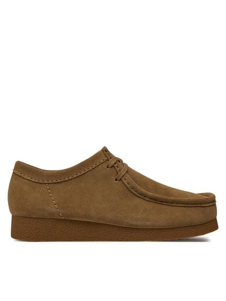 Clarks Mokasyny Wallabeeevo 26172821 Brązowy. Brązowe mokasyny męskie Clarks, ze skóry, bez zapięcia. Za 299.99 zł.