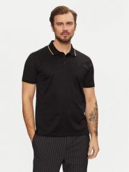 KARL LAGERFELD Polo 745080 551200 Czarny Regular Fit. Czarne koszulki polo męskie KARL LAGERFELD, l, bez wzorów, z bawełny, bez kołnierzyka, bez ramiączek. Za 319.99 zł.