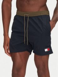 Tommy Hilfiger Szorty kąpielowe UM0UM03455 Granatowy Slim Fit. Niebieskie kąpielówki męskie Tommy Hilfiger, m, bez wzorów, z syntetyku. Za 169.99 zł.