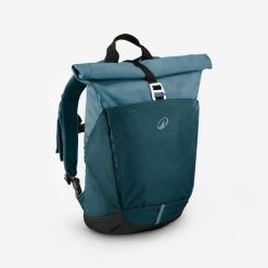 Plecak turystyczny Quechua NH500 Escape Rolltop 16+4 litry. Niebieskie plecaki męskie QUECHUA, bez wzorów. Za 129.99 zł.