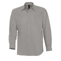 Męska Koszula Oxford Z Długim Rękawem. Szare koszule męskie SOL'S, m, bez wzorów, bez kołnierzyka, bez ramiączek. Za 146.99 zł.