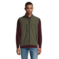 Męska Kamizelka Bez Rękawów Rallye Softshell. Zielone kurtki softshell męskie SOL'S, l, bez wzorów, z softshellu, bez kaptura, trekkingowe. Za 186.99 zł.