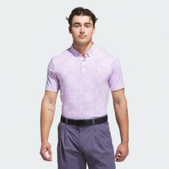 Koszulka Go-To Printed Polo. Białe koszulki polo męskie ADIDAS, m, bez wzorów, z materiału, sportowe, bez kołnierzyka, bez ramiączek. Za 299.00 zł.