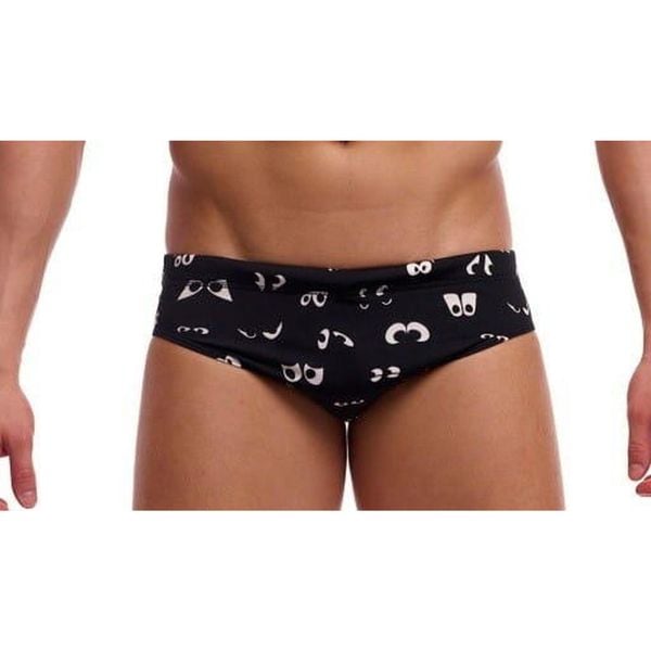 Kąpielówki męskie Funky Trunks Eye Spy - slipy. Czarne kąpielówki męskie FUNKY TRUNKS, m, bez wzorów. Za 139.00 zł.