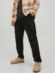Jack & Jones Spodnie materiałowe Ace 12216664 Czarny Carrot Fit. Czarne spodnie na co dzień męskie Jack & Jones, bez wzorów, z bawełny. Za 309.99 zł.