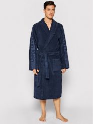 Calvin Klein Underwear Szlafrok 000EM1159E Granatowy. Niebieskie szlafroki męskie Calvin Klein Underwear, m, bez wzorów, z bawełny, bez kaptura. Za 379.99 zł.