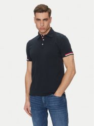 Geox Polo M5510L T3240 F1624 Granatowy Regular Fit. Niebieskie koszulki polo męskie Geox, l, bez wzorów, z bawełny, bez kołnierzyka, bez ramiączek. Za 159.99 zł.