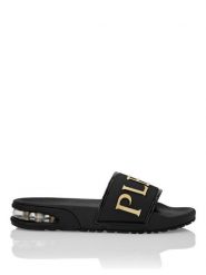 Plein Sport Klapki PACS USG0028 SXV022N Czarny. Czarne buty sportowe na co dzień męskie Plein Sport, bez wzorów, z syntetyku. Za 339.99 zł.