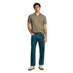 Polo Pepe Jeans New Oliver Gd. Zielone koszulki polo męskie Pepe Jeans, m, bez wzorów, z jeansu, bez kołnierzyka, bez ramiączek. W wyprzedaży za 150.00 zł.