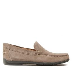 Mokasyny Geox. Brązowe mokasyny męskie Geox, bez zapięcia. Za 369.99 zł.
