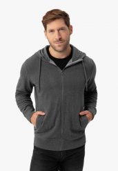 Bluza regular z kapturem B-FOG. Szare bluzy z kapturem męskie Volcano, m, bez wzorów, z bawełny, z kapturem. Za 199.99 zł.