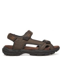 Sandały Skechers. Brązowe sandały męskie Skechers, bez zapięcia. Za 229.99 zł.