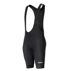 Dorosły Kolarki Rowerowe na Szelkach Shot Unlimited Court. Czarne szorty sportowe męskie SHOT RACE GEAR, bez wzorów, sportowe. Za 269.50 zł.