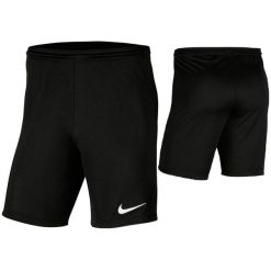 Spodenki piłkarskie męskie Nike Dry Park III treningowe szybkoschnące Dri Fit. Czarne szorty sportowe męskie Nike, bez wzorów, sportowe. Za 84.58 zł.