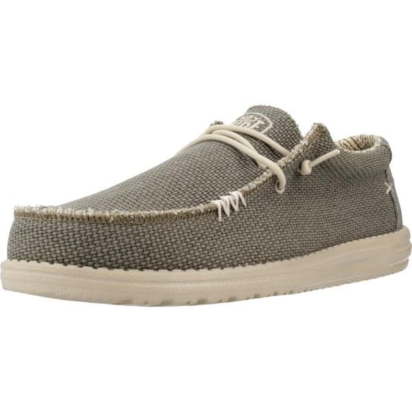 Buty HEY DUDE WALLY BRAIDED Zielony. Zielone buty trekkingowe męskie PRO BRANDS, bez wzorów, z tkaniny, bez zapięcia, trekkingowe. W wyprzedaży za 211.50 zł.