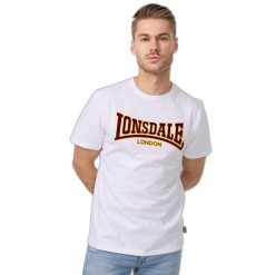 T-shirt o wąskim kroju Lonsdale Classic. Białe t-shirty sportowe męskie Lonsdale, bez wzorów, sportowe, bez ramiączek. Za 195.50 zł.