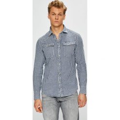 G-Star Raw - Koszula. Szare koszule męskie G-Star Raw, w kratkę, z bawełny, z klasycznym kołnierzykiem, z długim rękawem. W wyprzedaży za 479.90 zł.
