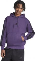 Bluza męska adidas Essentials 3-Stripes Fleece fioletowa JX0740 XL. Fioletowe bluzy nierozpinane męskie ADIDAS, m, bez wzorów, bez ramiączek, bez kaptura. Za 279.27 zł.