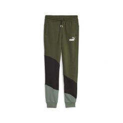 Puma Spodnie Power Cat Fl 67523731. Zielone spodnie dresowe męskie Puma, bez wzorów, z dresówki. Za 152.99 zł.
