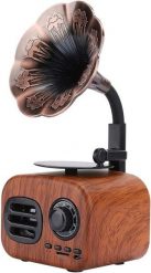 Radio-odtwarzacz retro w kształcie gramofonu Bluetooth, SD, 1200 mAh. Radia R2 Invest. Za 88.36 zł.