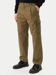 HUGO Spodnie materiałowe Craysen 50553180 Zielony Straight Fit. Zielone spodnie na co dzień męskie Hugo, bez wzorów, z bawełny. Za 549.99 zł.