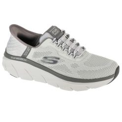 Buty sportowe Sneakersy męskie, Slip-ins: D'Lux Walker 2.0 - Rezinate. Szare buty sportowe na co dzień męskie Skechers, m, bez wzorów, sportowe, bez ramiączek, bez kaptura, trekkingowe. Za 449.99 zł.