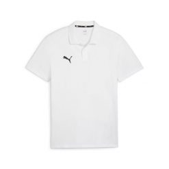 Polo Puma. Białe koszulki polo męskie Puma, m, bez wzorów, z bawełny, sportowe, bez kołnierzyka, bez ramiączek. Za 89.00 zł.