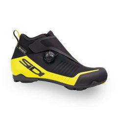 Buty HIEMX GTX (zima) - czarne/fluorescencyjne żółte. Czarne buty do biegania męskie SIDI, na zimę, bez wzorów, bez zapięcia, rowerowe. W wyprzedaży za 1,016.45 zł.