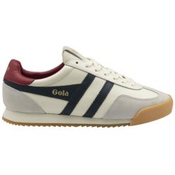 Sneakersy ze skóry Gola Europa. Białe buty sportowe na co dzień męskie Gola, m, bez wzorów, ze skóry, vintage, bez ramiączek, bez kaptura. W wyprzedaży za 413.00 zł.