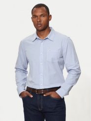 Guess Jeans Koszula M4YH35 WGCF1 Błękitny Slim Fit. Niebieskie koszule męskie Guess Jeans, m, z aplikacjami, z bawełny, bez kołnierzyka, bez ramiączek. Za 269.99 zł.