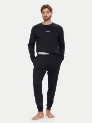 BOSS Piżama Xmas 50550547 Granatowy Regular Fit. Niebieskie piżamy męskie Boss, l, bez wzorów, z bawełny, bez kołnierzyka, bez ramiączek. Za 469.99 zł.