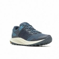 Buty do biegania męskie Merrell Nova 3 Gtx. Niebieskie buty do biegania męskie Merrell, bez wzorów, z materiału, bez zapięcia, do biegania. Za 845.00 zł.