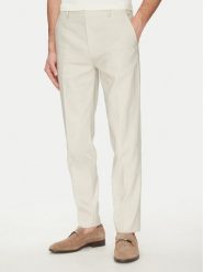 Calvin Klein Spodnie materiałowe K10K114400 Beżowy Slim Fit. Brązowe spodnie na co dzień męskie Calvin Klein, bez wzorów, z lyocellu. Za 319.99 zł.