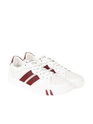 Bally Sneakersy "Wissal" | 6231628 | Wissal | Mężczyzna | Biały, Bordowy. Białe buty sportowe na co dzień męskie Bally, m, z aplikacjami, ze skóry, bez ramiączek, bez kaptura. W wyprzedaży za 1,499.00 zł.