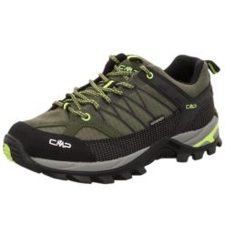 Buty trekkingowe męskie CMP Rigel Low Wp. Zielone buty trekkingowe męskie CMP, bez wzorów, sportowe, bez obcasa, bez zapięcia. Za 319.99 zł.